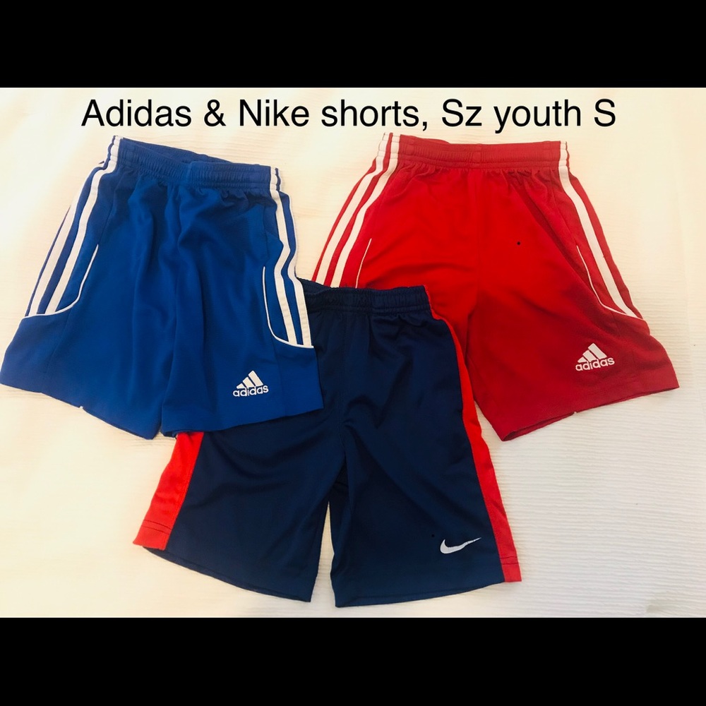 Boys Adidas & Nike athletic shorts - youth small